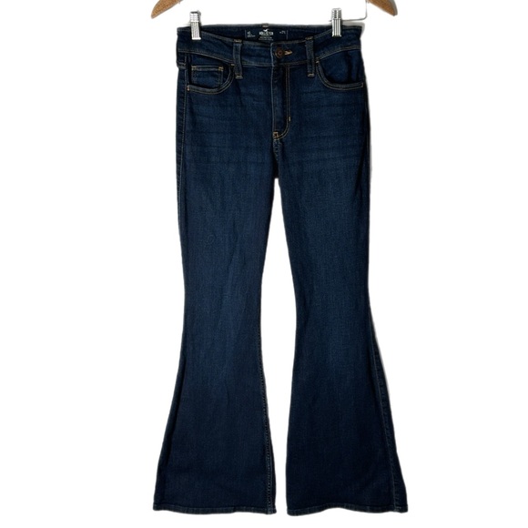 Hollister Denim - Hollister High Rise Flare Dark Wash Jeans with Stretch Jeans Size 4 Short (27 S)
